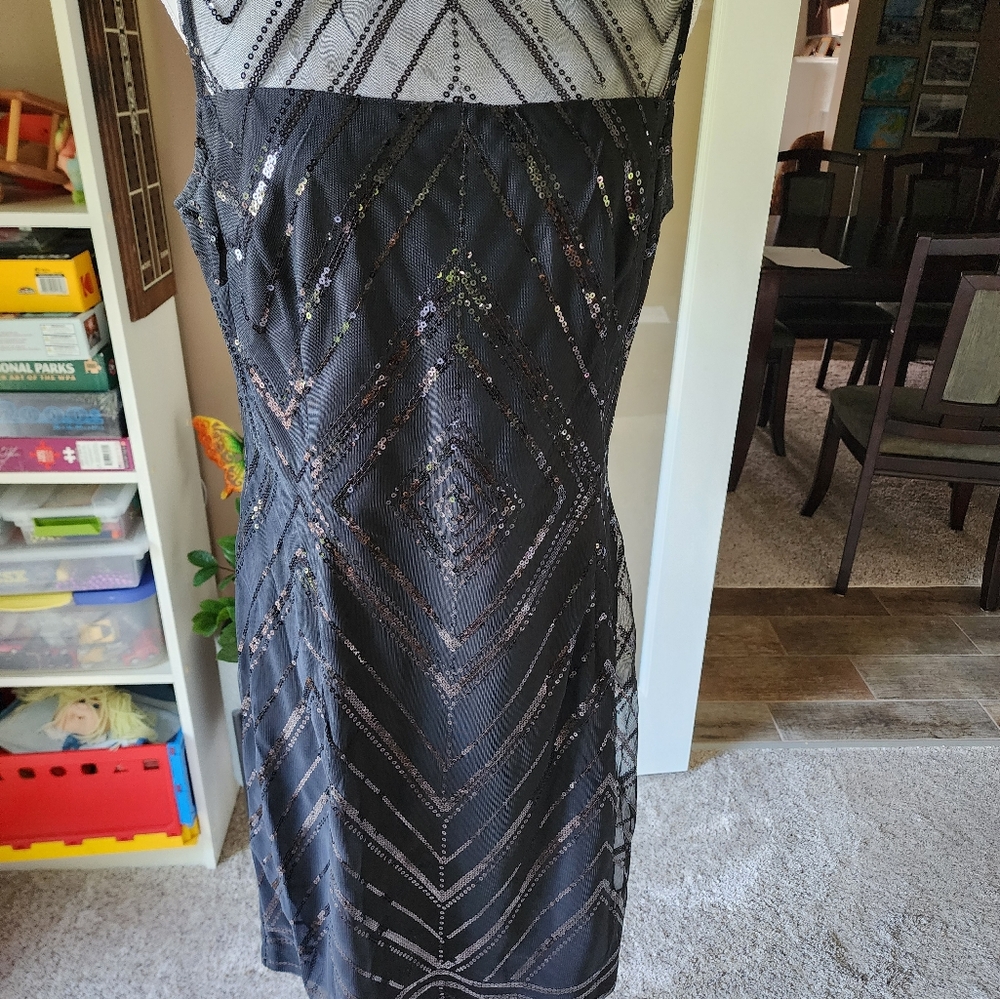 Black sequin dress - size 14